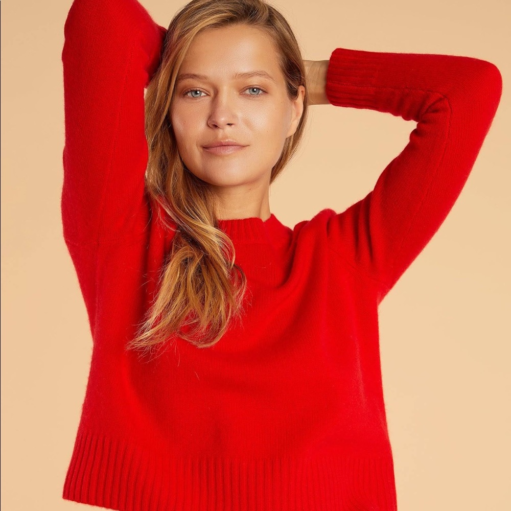 Eric bompard red turtle neck 100% cashmere